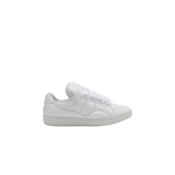 Sneakers baskets LANVIN oversize Curb XL cuir veau blanc