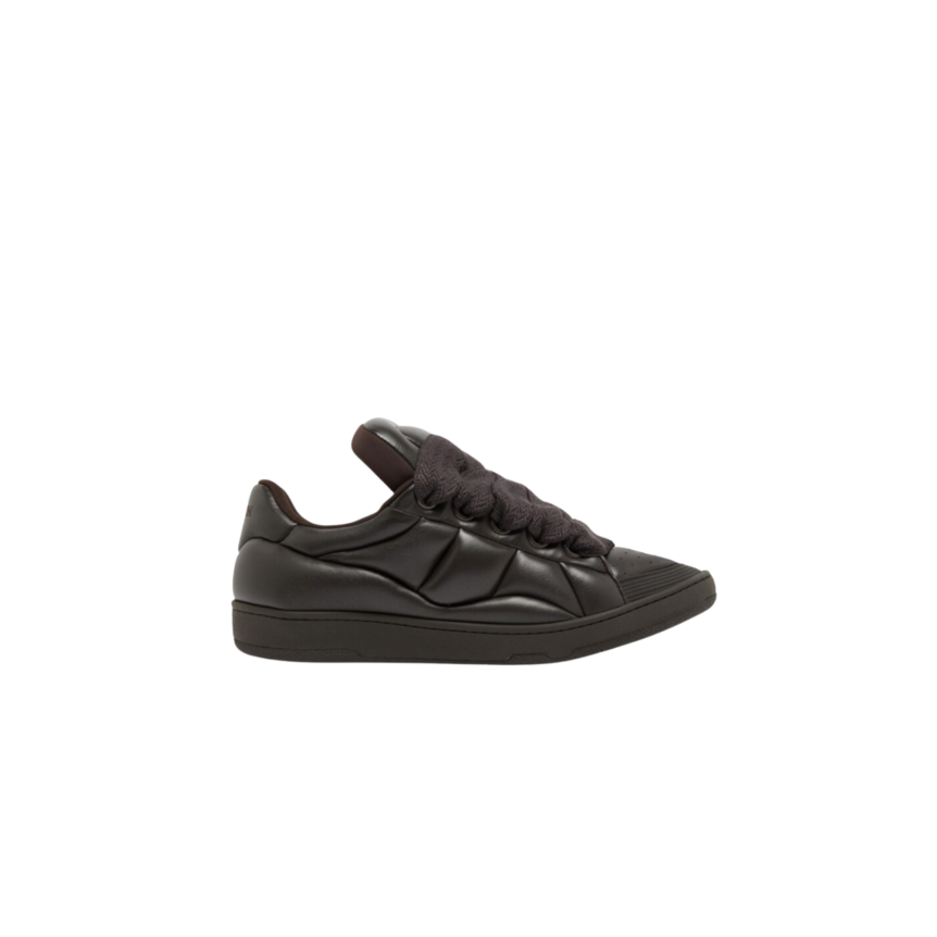 Sneakers basses LANVIN Curb XL cuir marron