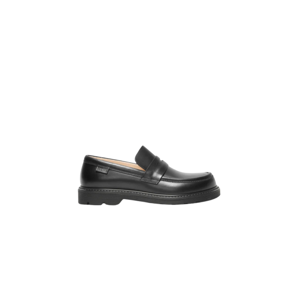 Mocassin LOEWE Blaze cuir veau pull-up noir