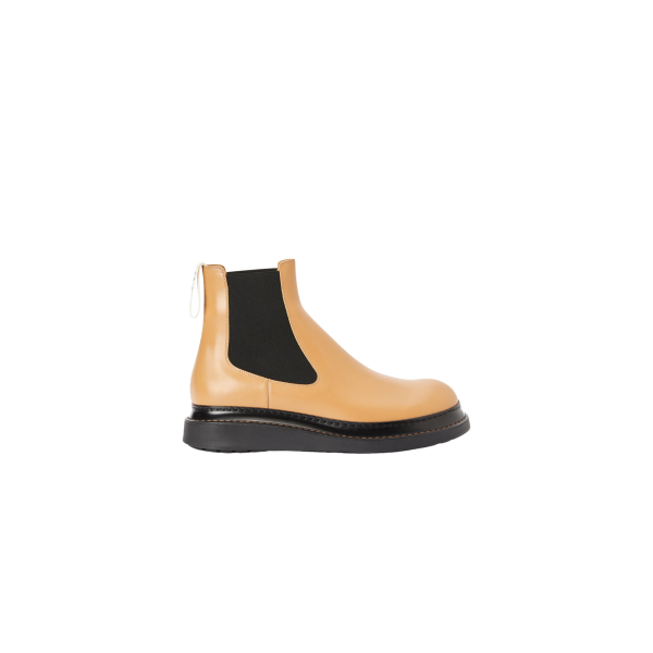 Boots LOEWE Chelsea en Cuir de veau Gold Désert Semelle Noire