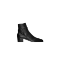 Bottines Dorian Jodhpur cuir lisse noir Boucle