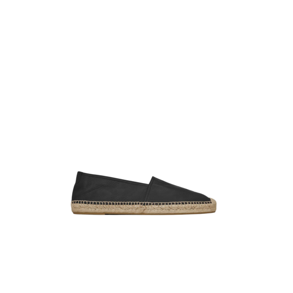 saint-laurent-espadrille-monogram-cuir-lisse-noir