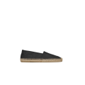 Espadrille monogramme YSL cuir lisse noir