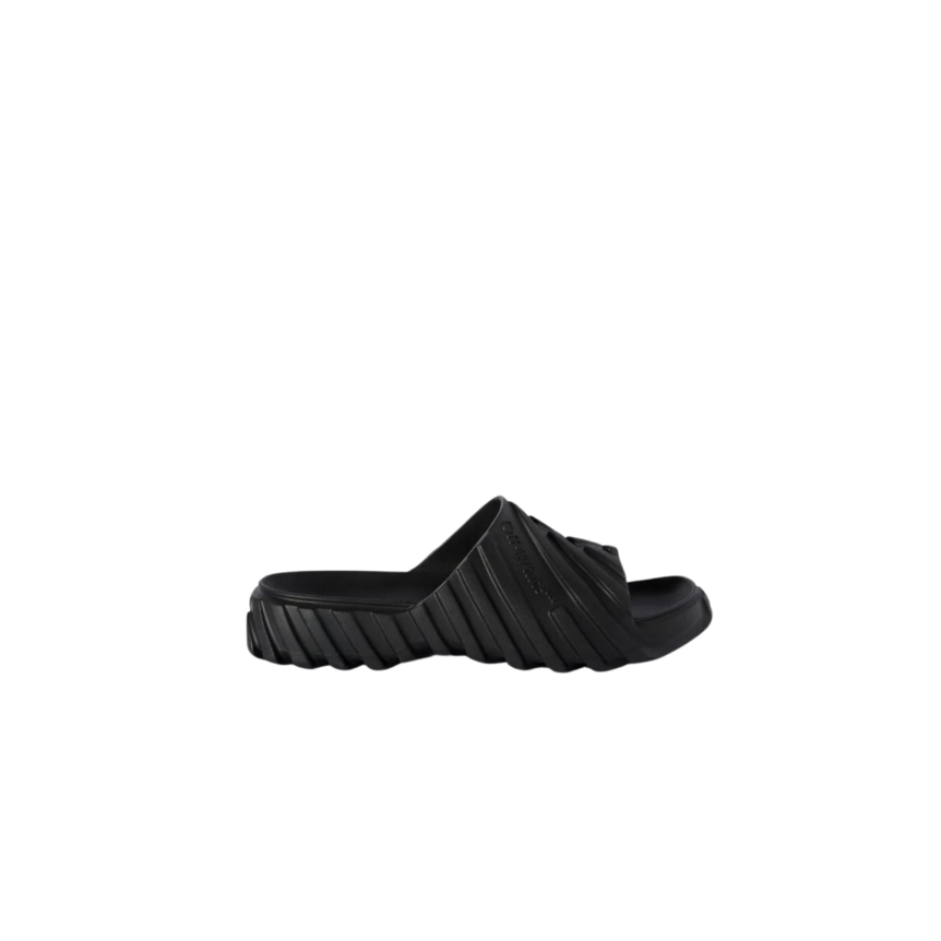 Sandale Claquette OFF WHITE Gomme noire crampon pneu