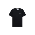 T-shirt col rond coton noir métal Arrow blanc