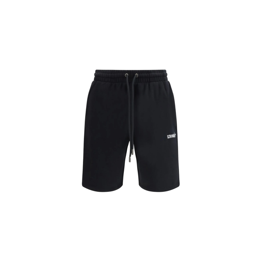 Short OFF White Arrow coton noir motif croix blanc