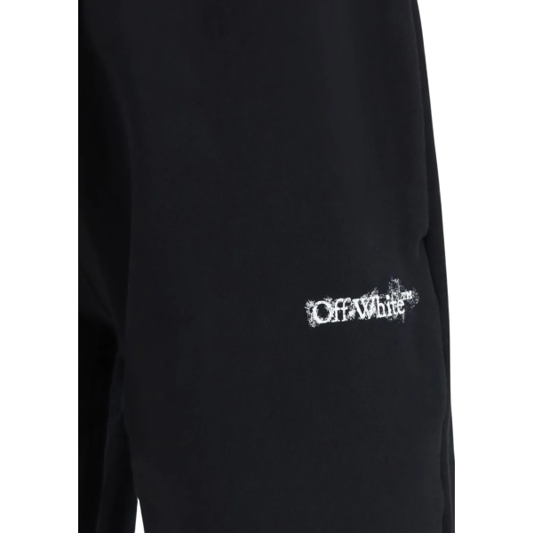 Short OFF White Arrow coton noir motif croix blanc