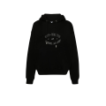 Sweat-shirt capuche coton noir Virgil Abloh blanc