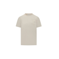 T-shirt col rond coton beige motif double flèche écru
