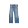 Jean Half Arrow coton denim bleu délavé motif demi croix blanc