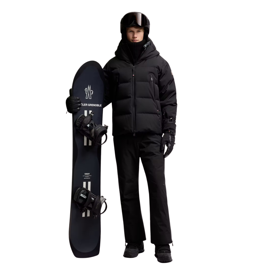 Veste de ski doudoune à capuche Fellberg nylon noir mat Moncler Grenoble