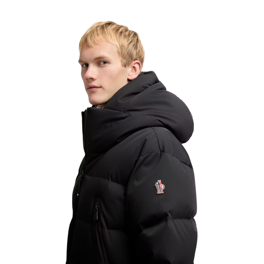 Veste de ski doudoune à capuche Fellberg nylon noir mat Moncler Grenoble