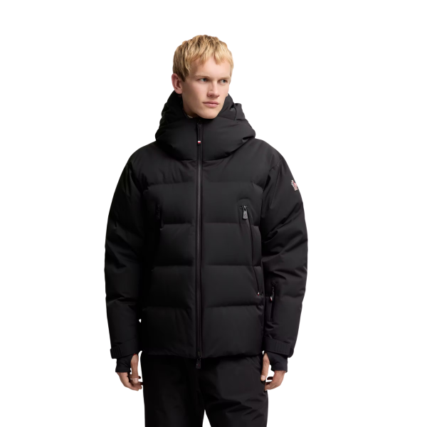 Veste de ski doudoune à capuche Fellberg nylon noir mat Moncler Grenoble