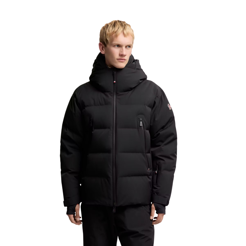 Veste de ski doudoune à capuche Fellberg nylon noir mat Moncler Grenoble