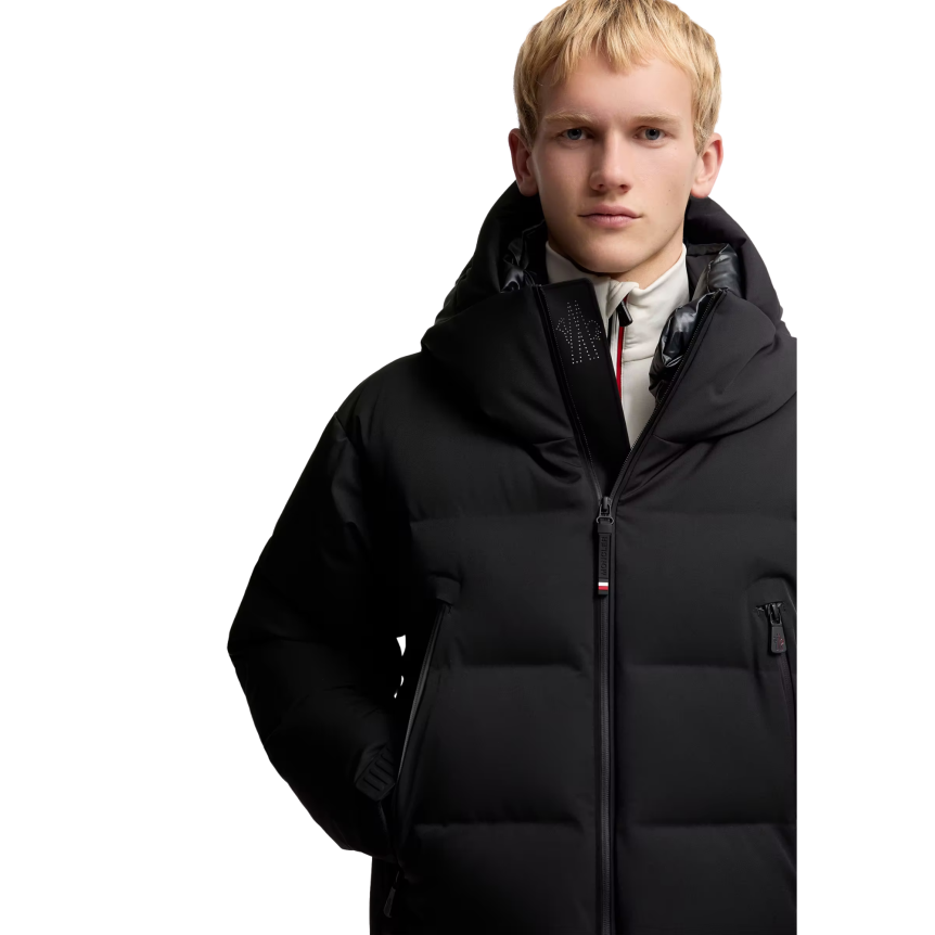 Veste de ski doudoune à capuche Fellberg nylon noir mat Moncler Grenoble