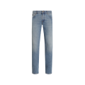 Jean skinny denim coton bleu clair plaque métal poche