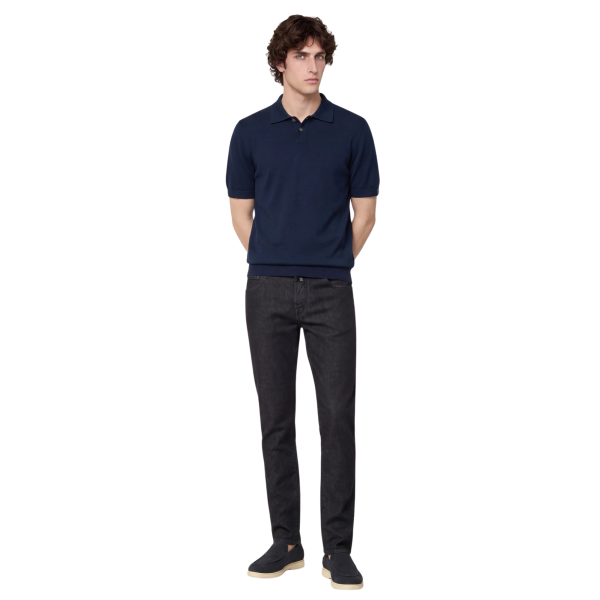 Jean Nick 5 poches JACOB COHEN super slim coton noir