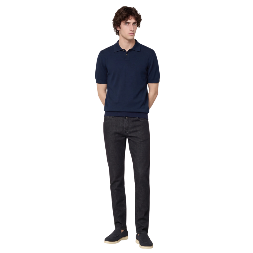 Jean Nick 5 poches JACOB COHEN super slim coton noir