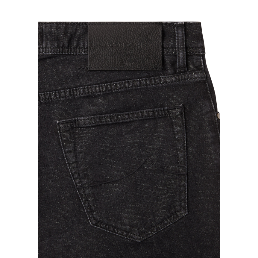 Jean Nick 5 poches JACOB COHEN super slim coton noir