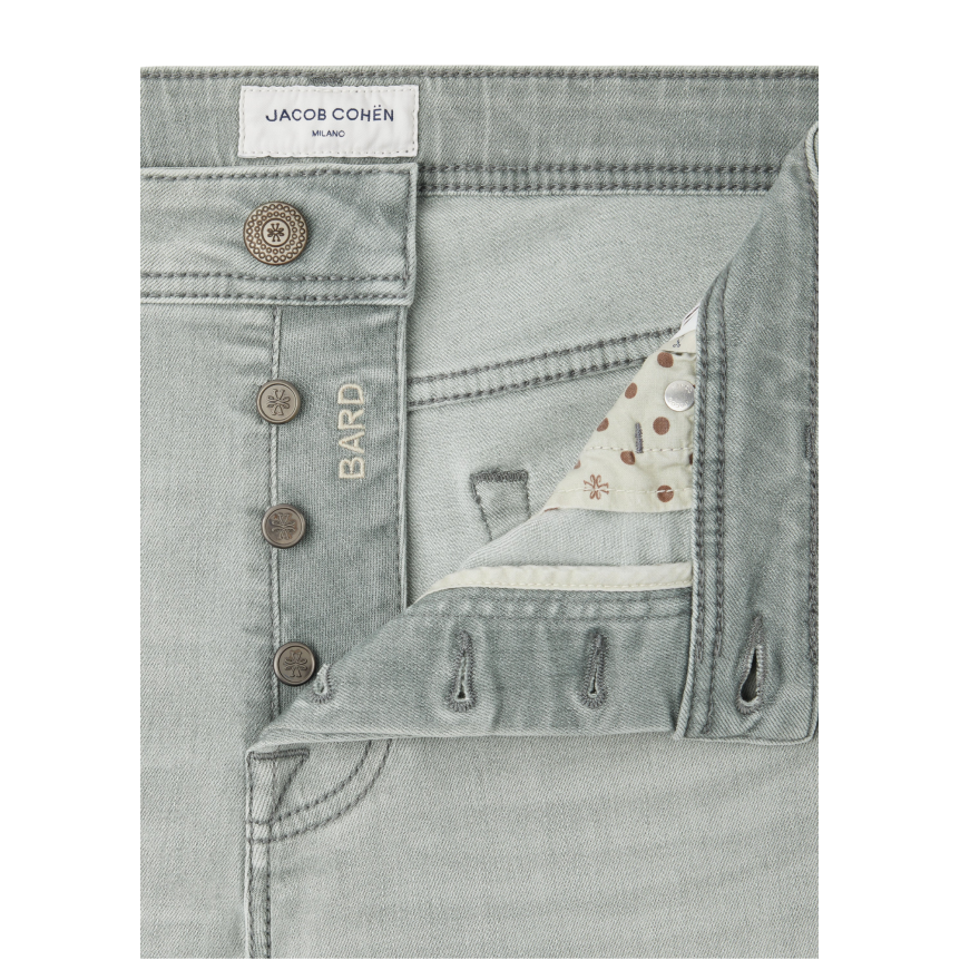 Jean JACOB COHEN Bard 5 poches regular slim coton denim gris stone