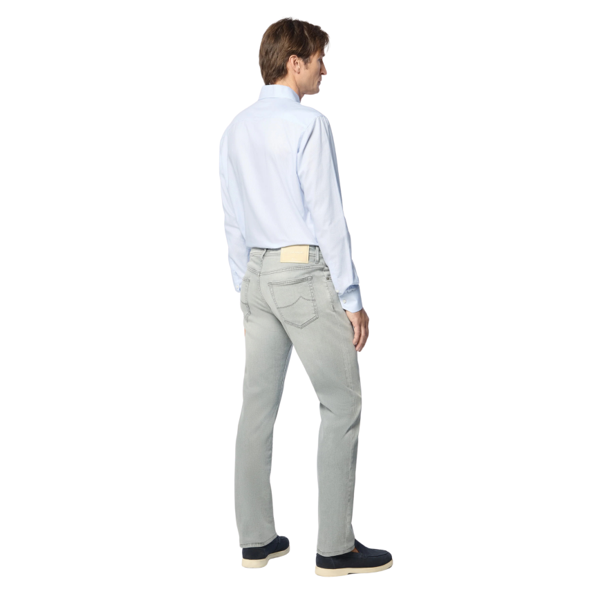 Jean JACOB COHEN Bard 5 poches regular slim coton denim gris stone