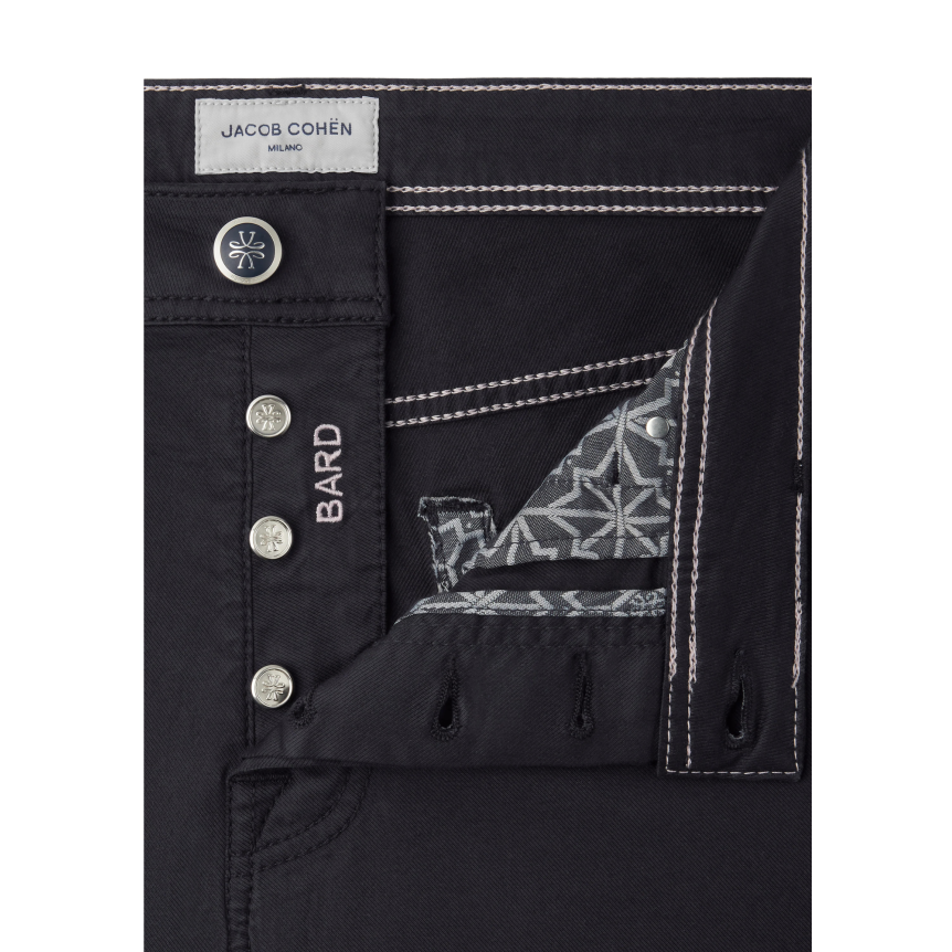 Pantalon JACOB COHEN Bard 5 poches slim classique coton bleu marine