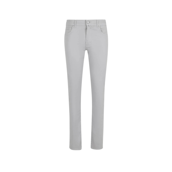 Pantalon Bard 5 poches JACOB COHEN slim classique coton gris clair