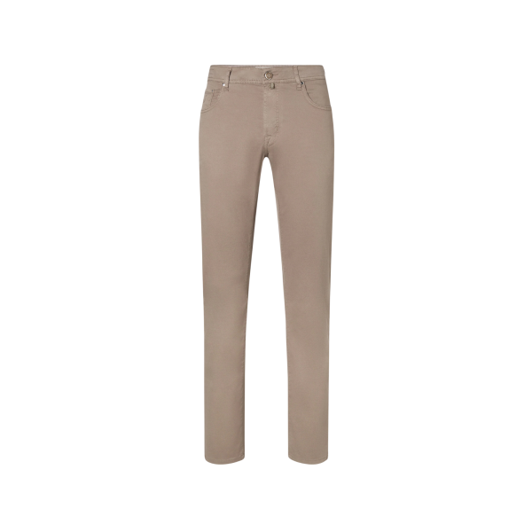 Pantalon JACOB COHEN Bard 5 poches slim classique coton beige foncé