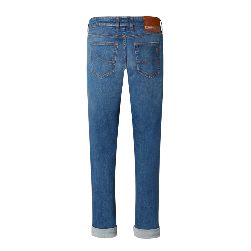 Jean JACOB COHEN Nick Limited Edition 5 poches denim coton bleu moyen délavé vintage
