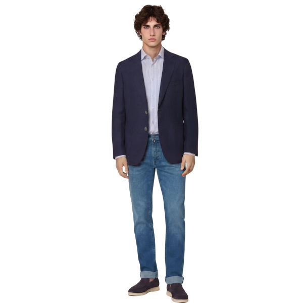 Jean JACOB COHEN Nick Limited Edition 5 poches denim coton bleu moyen délavé vintage
