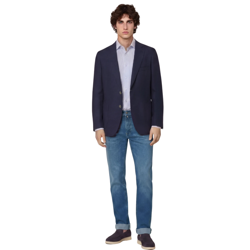 Jean JACOB COHEN Nick Limited Edition 5 poches denim coton bleu moyen délavé vintage