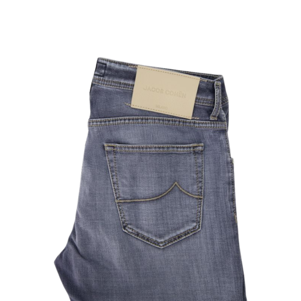 Jean Nick Slim JACOB COHEN 5 poches super slim taille basse coton gris