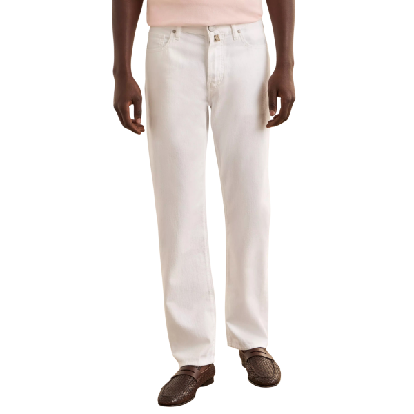 Pantalon 5 poches droit JACOB COHEN Edo coton blanc