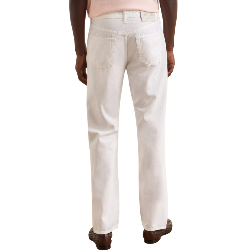 Pantalon 5 poches droit JACOB COHEN Edo coton blanc