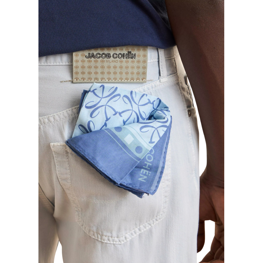 Pantalon 5 poches droit JACOB COHEN Edo coton bleu ciel
