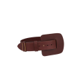 Ceinture Max extra large cuir de veau marron boucle carré doré