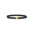 Ceinture Triomphe cuir taurillon noir Triomphe doré