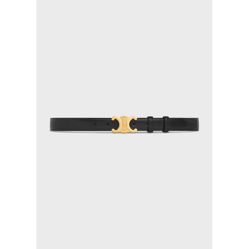 Ceinture CELINE Triomphe cuir taurillon noir Triomphe doré