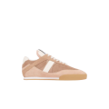 Basket basse Kick resille cuir velours vieux rose