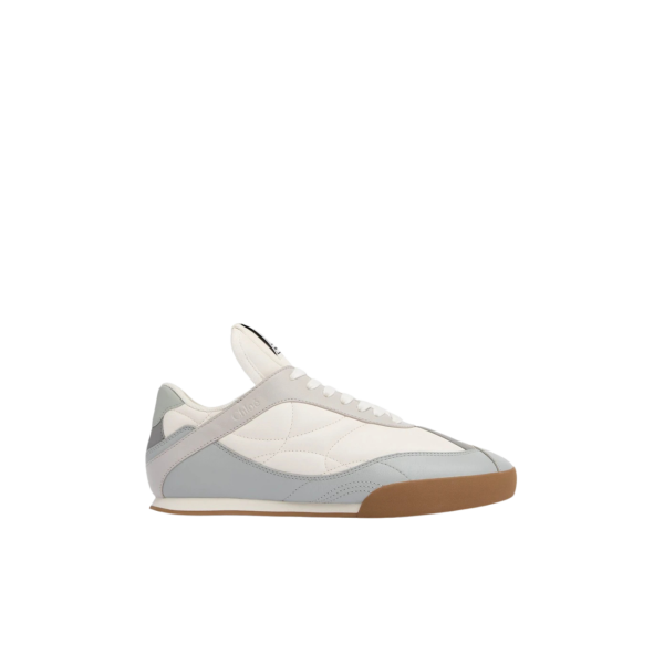 Baskets CHLOE Kick cuir blanc bleu ciel semelle beige