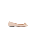 Ballerine Iris cuir brillant beige rosé nœud charm banane