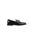 Mocassins Marcie cuir veau glacé noir boucle doré