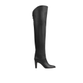 Bottes Cuissardes Eve cuir veau brillant noir