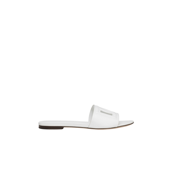Mules DOLCE & GABBANA cuir veau blanc logo DG