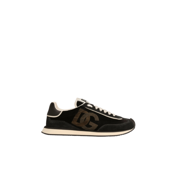 Baskets DOLCE & GABBANA Cushion velours cuir veau avec logo DG