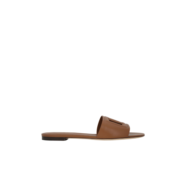 Mules cuir marron DG