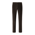 Pantalon chino Bobby slim velours côtelé coton marron foncé