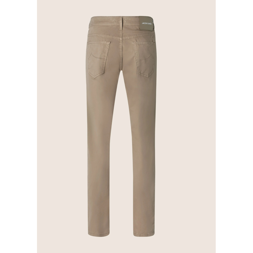 Pantalon slim 5 poches JACOB COHEN Nick gabardine extensible coton taupe