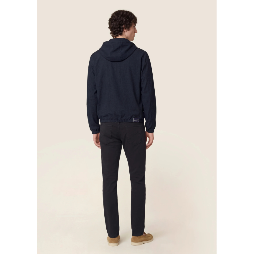 Pantalon slim 5 poches JACOB COHEN Nick gabardine extensible coton bleu marine