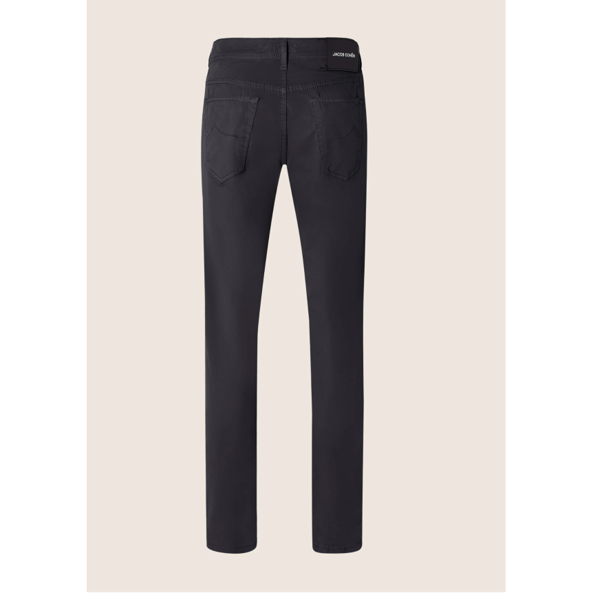 Pantalon slim 5 poches JACOB COHEN Nick gabardine extensible coton bleu marine